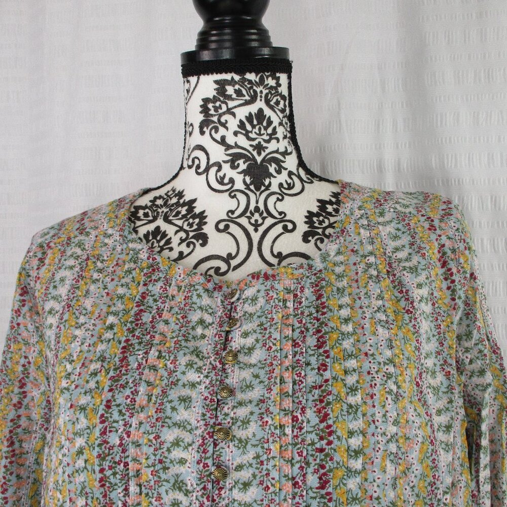 Anthropologie MAEVE  Button Down Long Sleeve Top Size Large - Picture 2 of 10